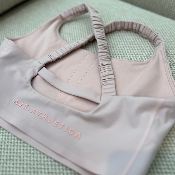 A.J.E. Athletica Women’s Pink Sports Bra Yoga Top - Picture 3 of 15